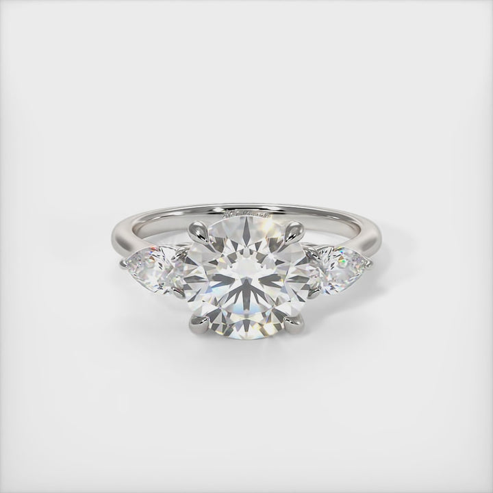 Leah Round Lab Created Diamond Engagement Ring