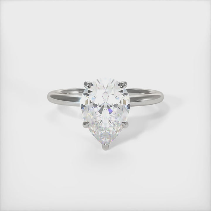 Valery Pear Shape Lab Created Diamond Engagement Ring