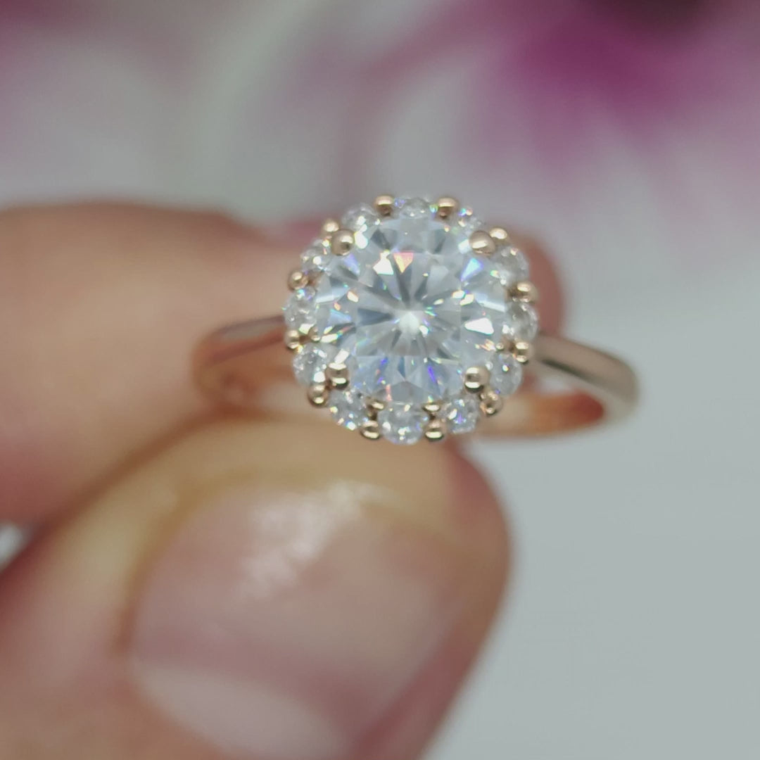 Harper Round Premium Moissanite Engagement Ring