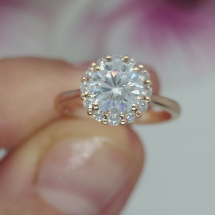 Harper Round Premium Moissanite Engagement Ring