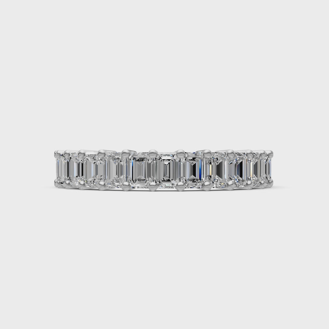 Nyra Emerald Cut Lab-Created Diamonds Wedding Band