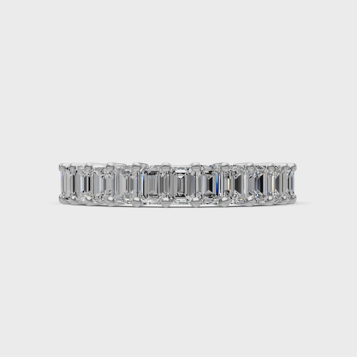 Nyra Emerald Cut Lab-Created Diamonds Wedding Band