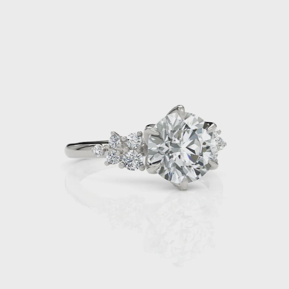 Cynthia Round Lab Created Diamond Engagement Ring