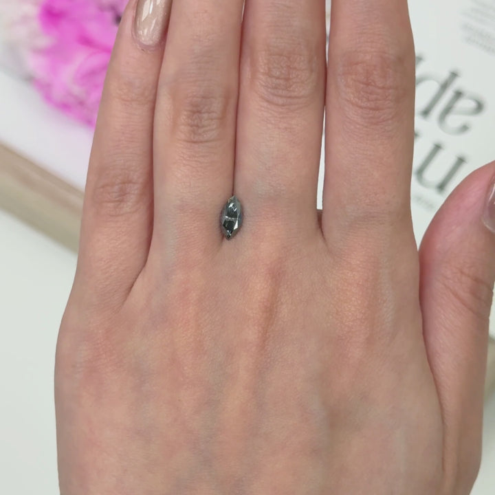 4.5x9mm ( DEW 0.7ct) marquise black moissanite