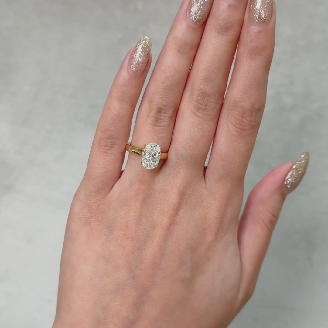Natasha Oval Lab Created Diamond Engagement Ring