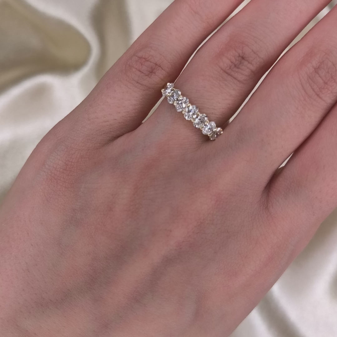 Nika Oval Lab-Created Diamonds Wedding Band