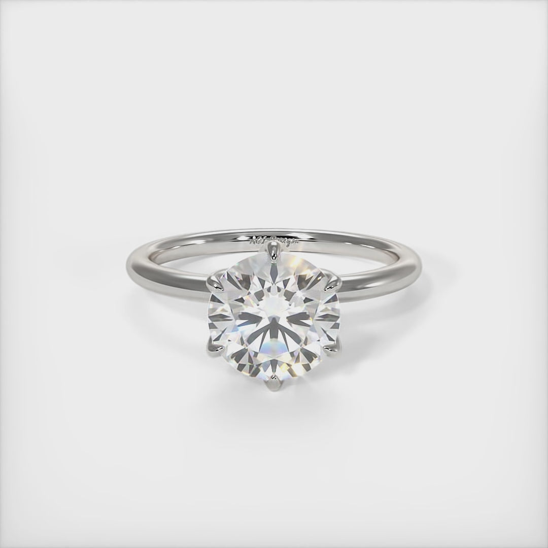 Ryan Round Lab Created Diamond Engagement Ring