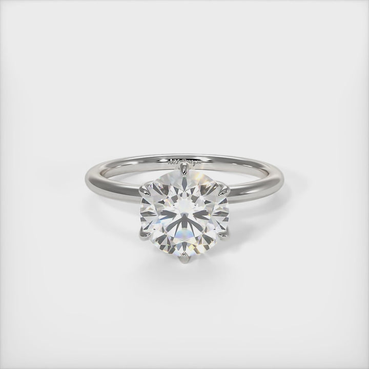 Ryan Round Lab Created Diamond Engagement Ring