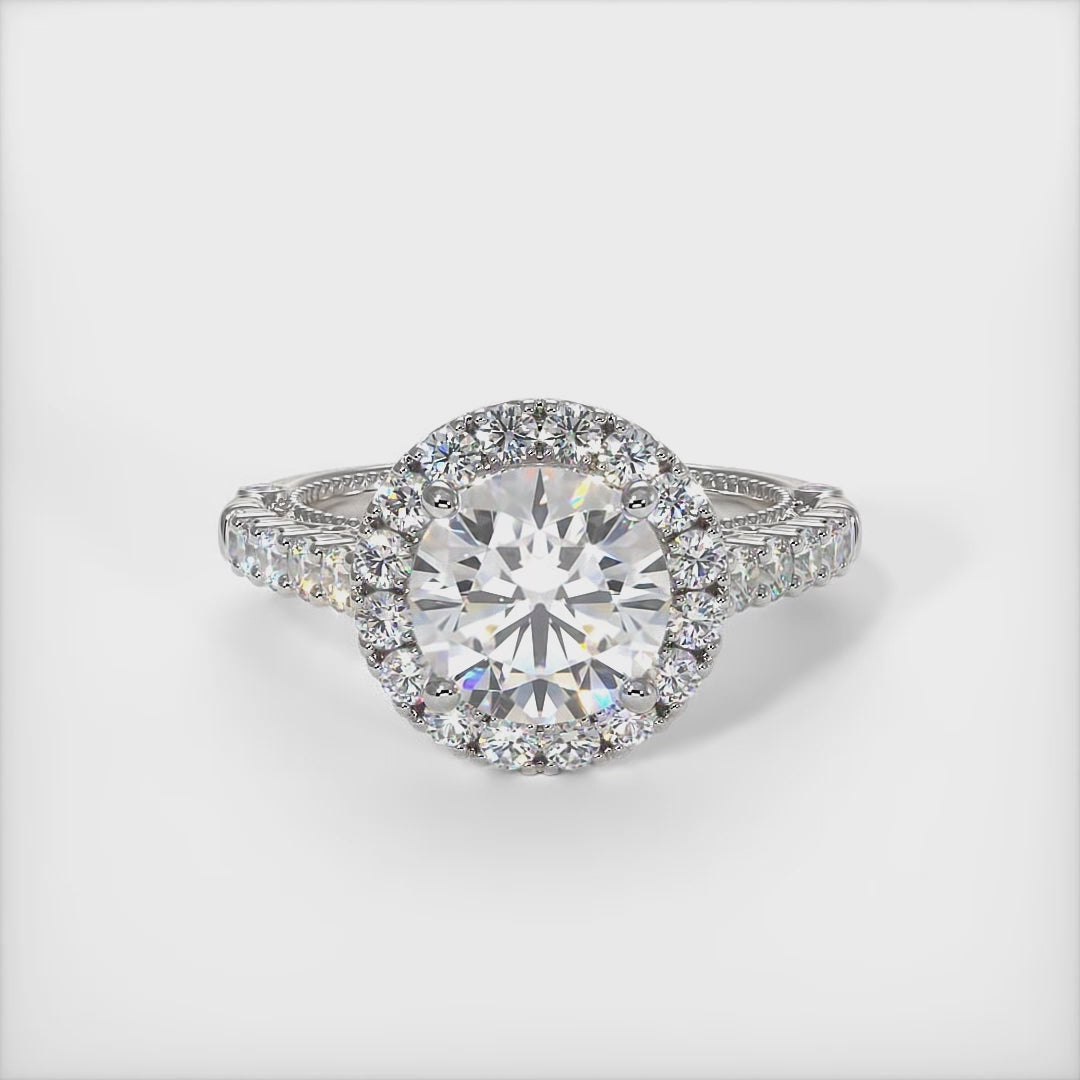 Sandy Round Lab Created Diamond Engagement Ring