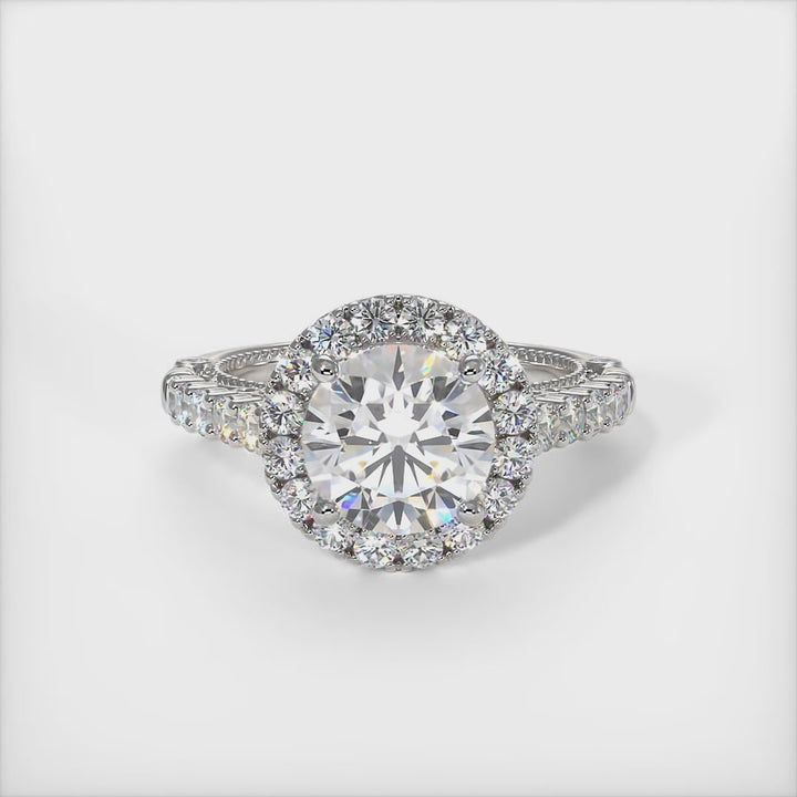 Sandy Round Lab Created Diamond Engagement Ring