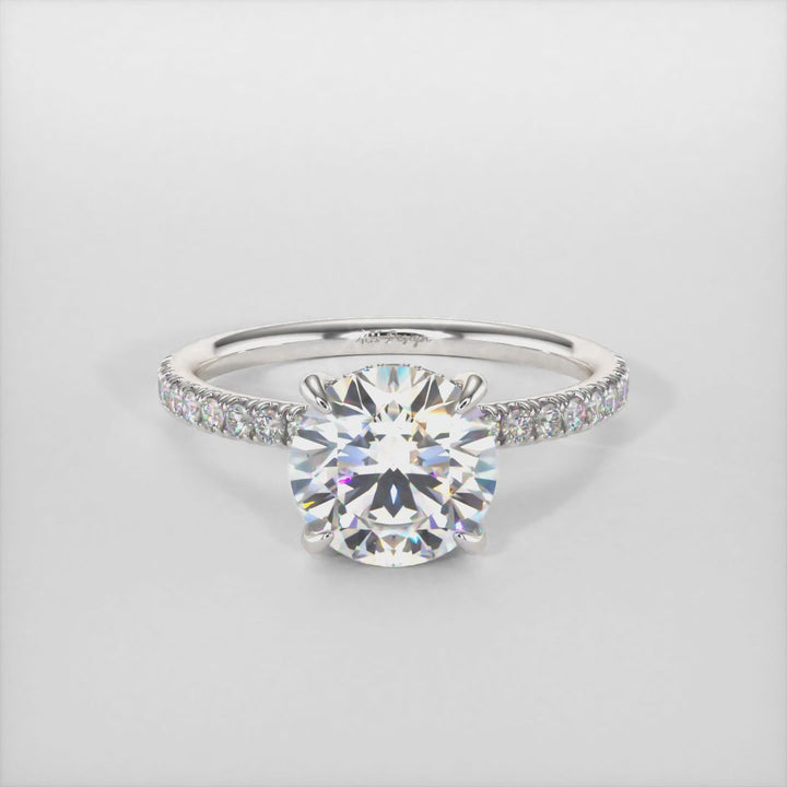 Abby Round Lab Created Diamond Engagement Ring