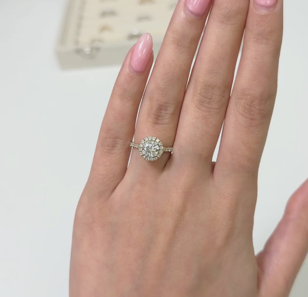 Ready to Ship  Lily 1.05ct D/VVS2 Round Lab-Created Diamond Engagement Ring