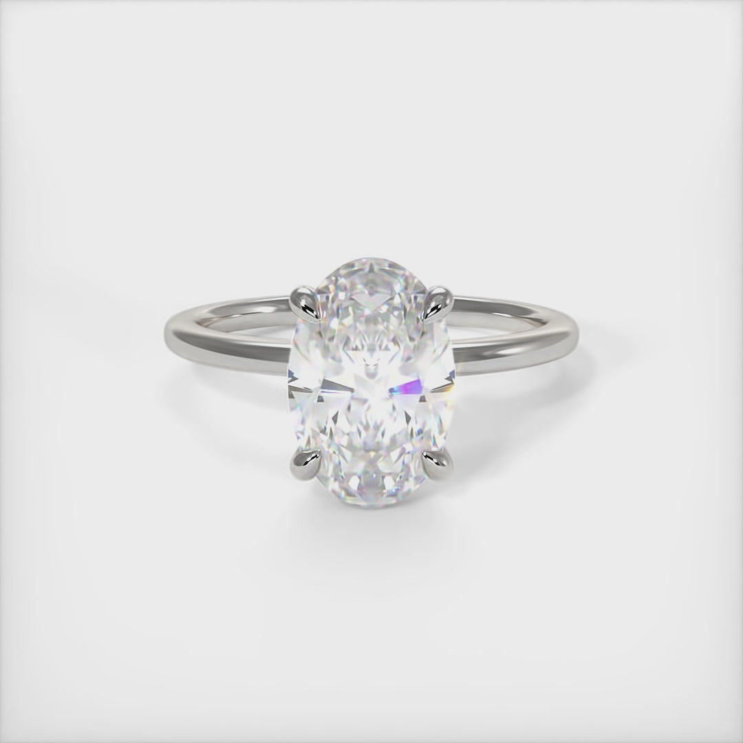 Eden Oval Lab Created Diamond Engagement Ring