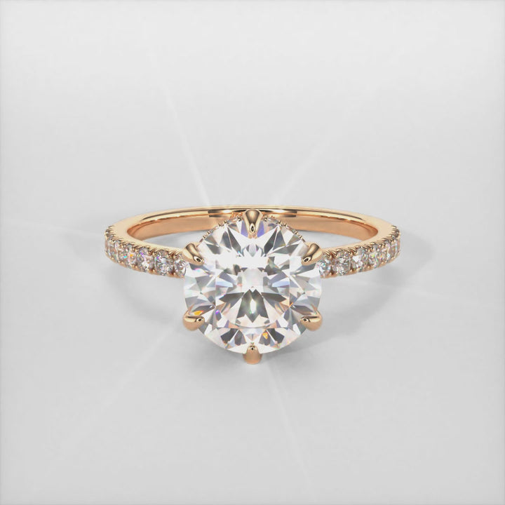 Jenny Round Lab Created Diamond Engagement Ring