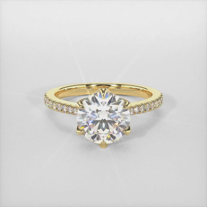Elsa Round Lab Created Diamond Engagement Ring