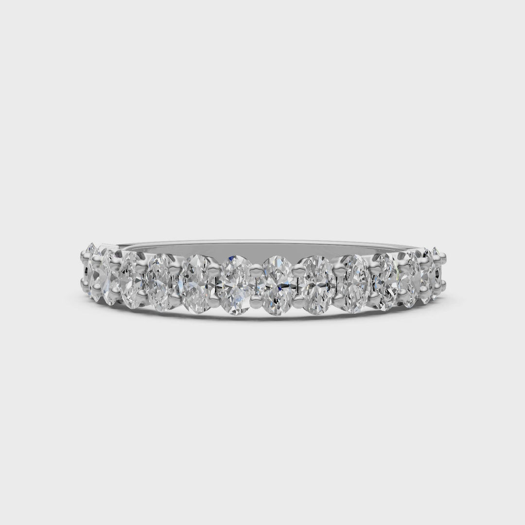 Nim Oval Lab-Created Diamonds Wedding Band