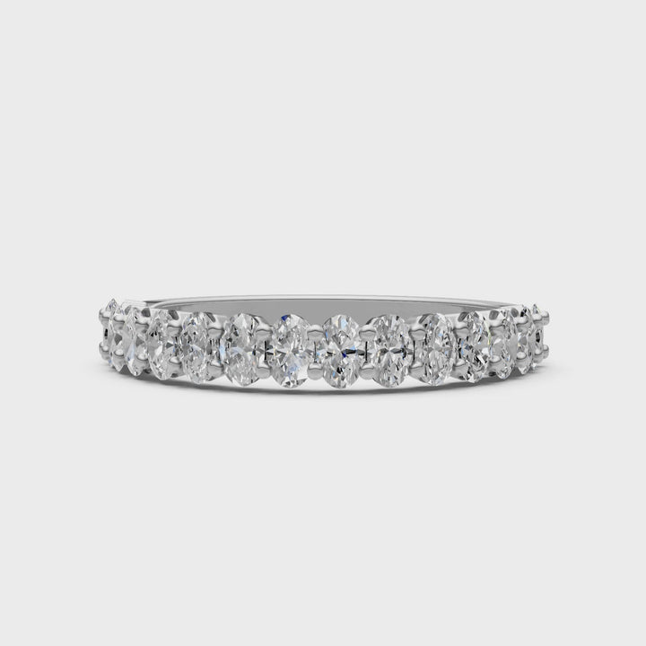 Nim Oval Lab-Created Diamonds Wedding Band