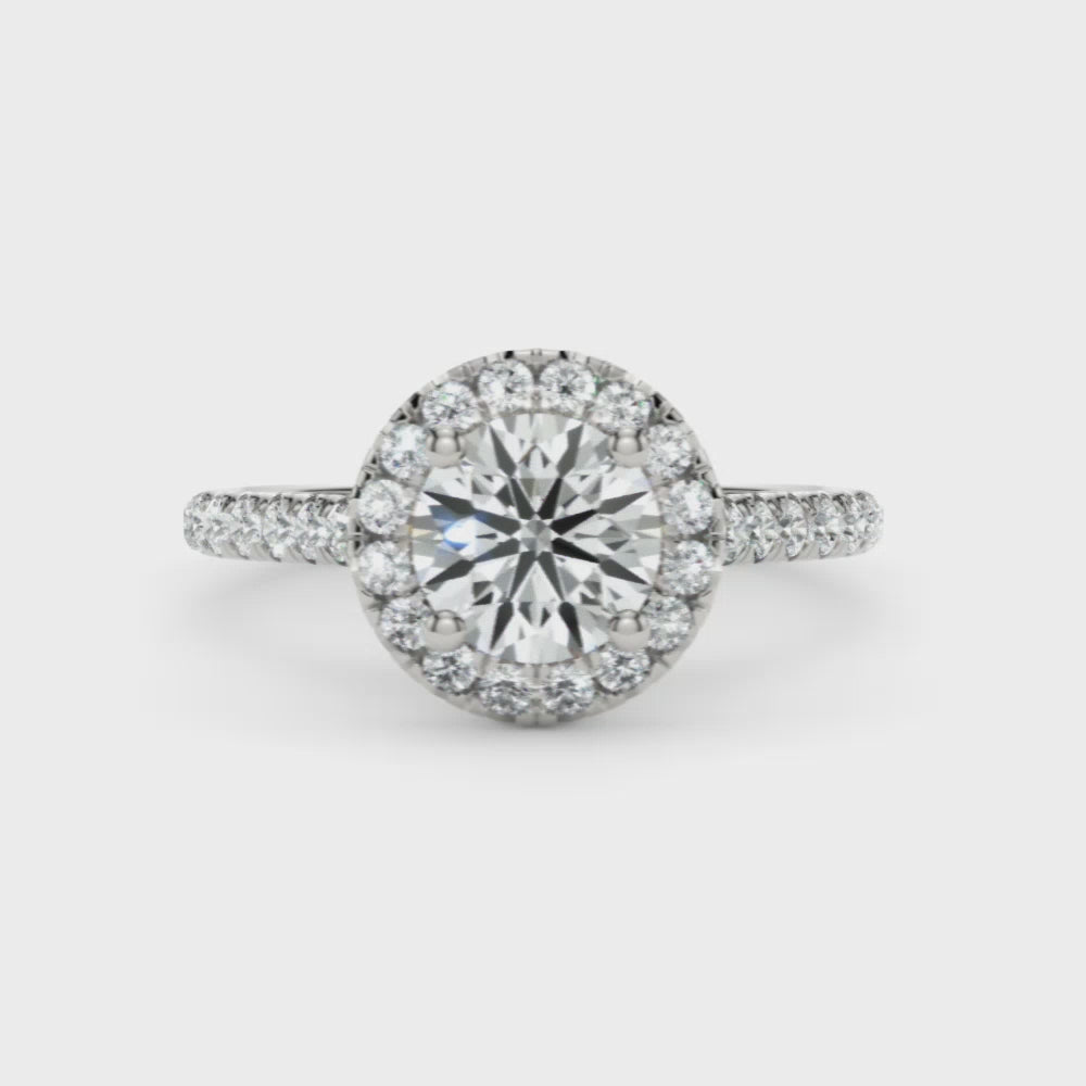 Lily Round Lab Created Diamond Engagement Ring