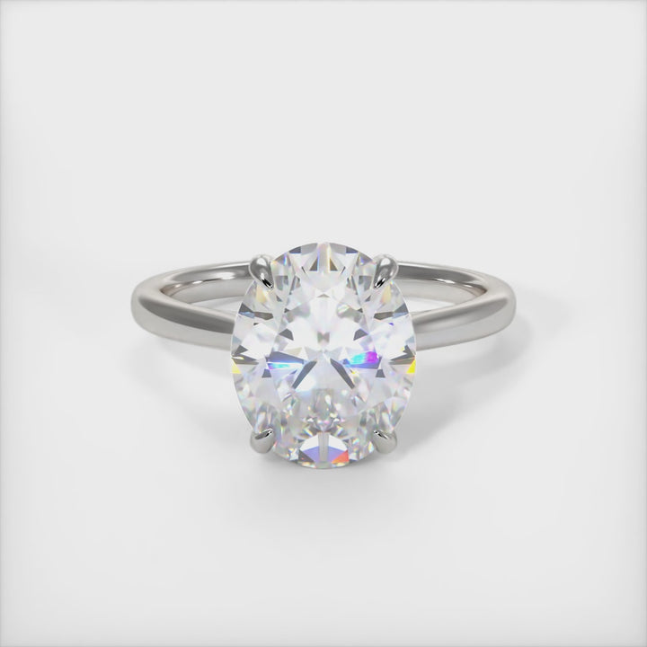 Bella Oval Lab Created Diamond Engagement Ring