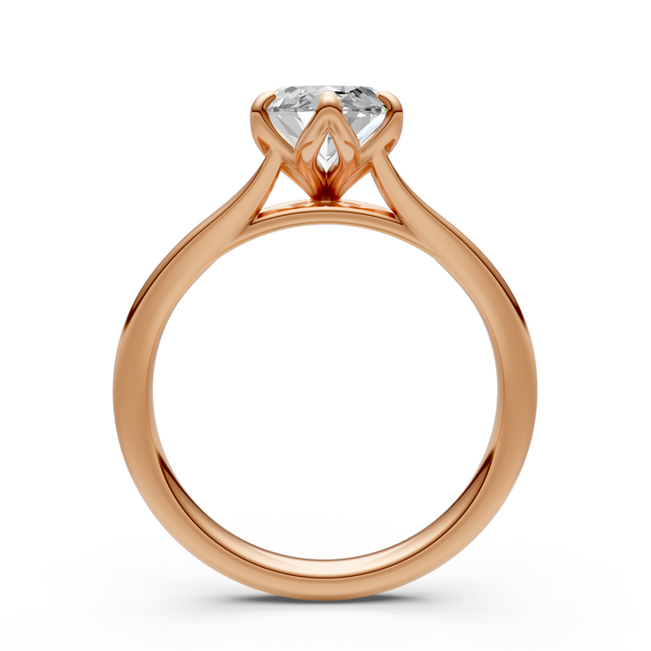 Bague de fiançailles Ray allongée taille coussin avec diamants créés en laboratoire