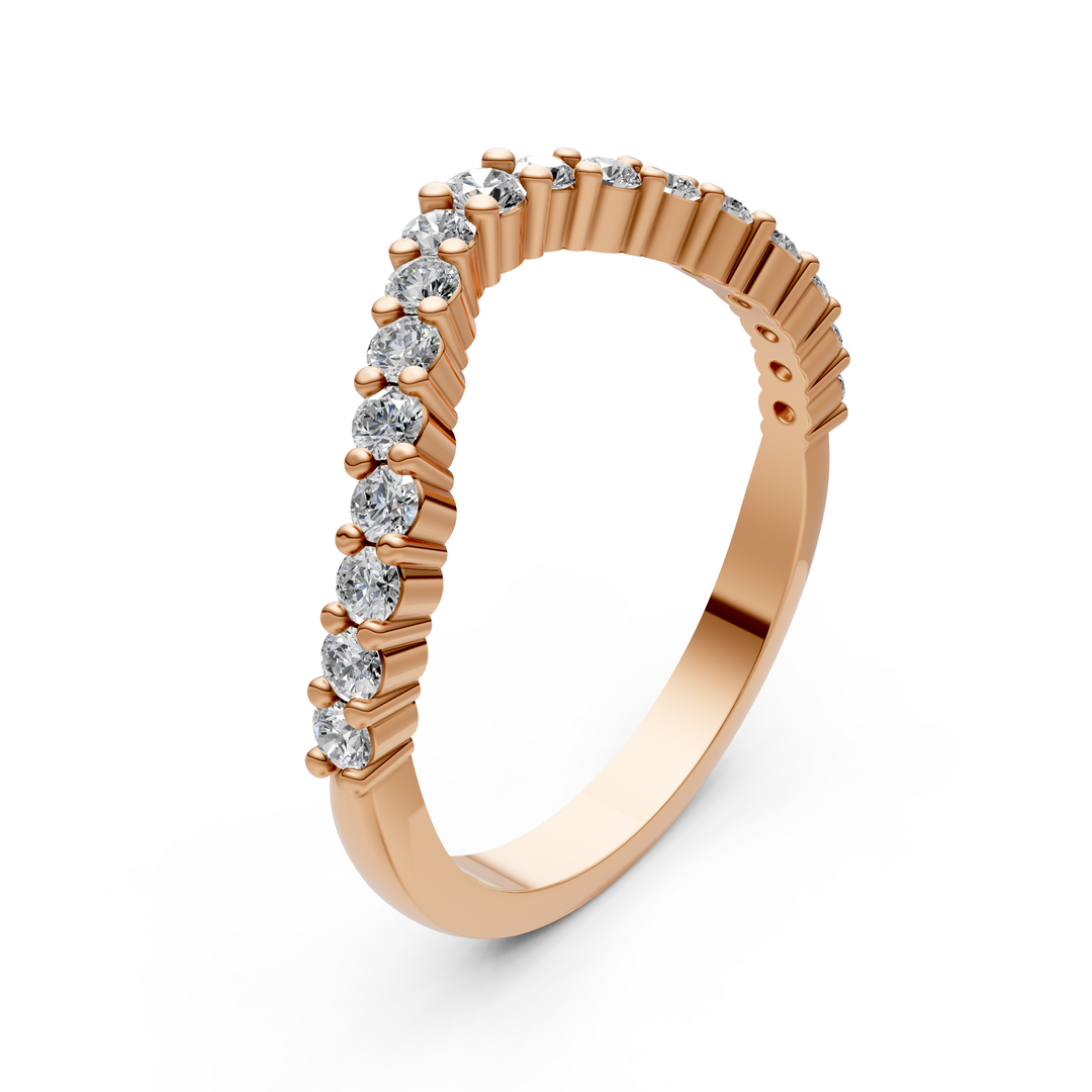 Alliance en diamants créés en laboratoire Erin