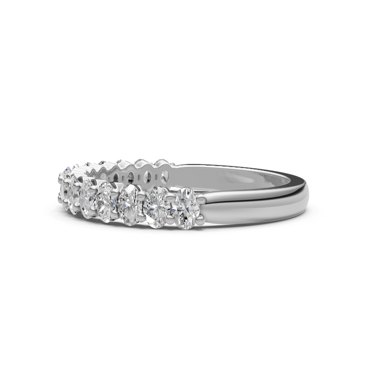 Nim Oval Lab-Created Diamonds Wedding Band