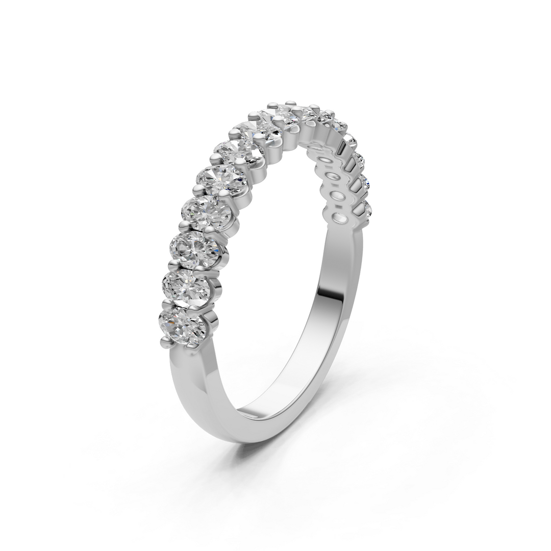 Nim Oval Lab-Created Diamonds Wedding Band