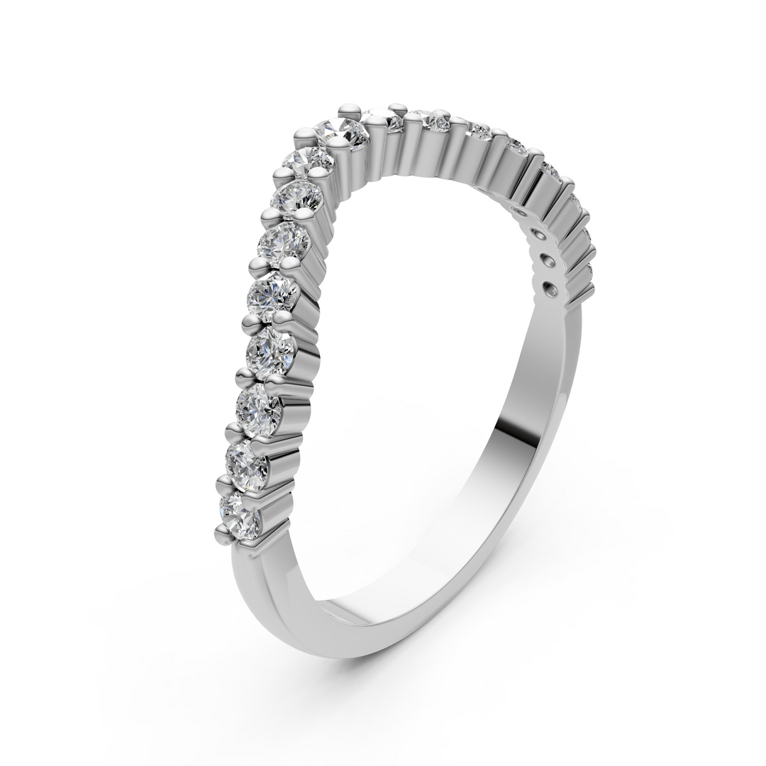 Alliance en diamants créés en laboratoire Erin