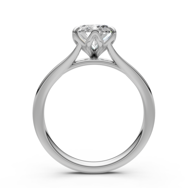 Bague de fiançailles Ray allongée taille coussin avec diamants créés en laboratoire