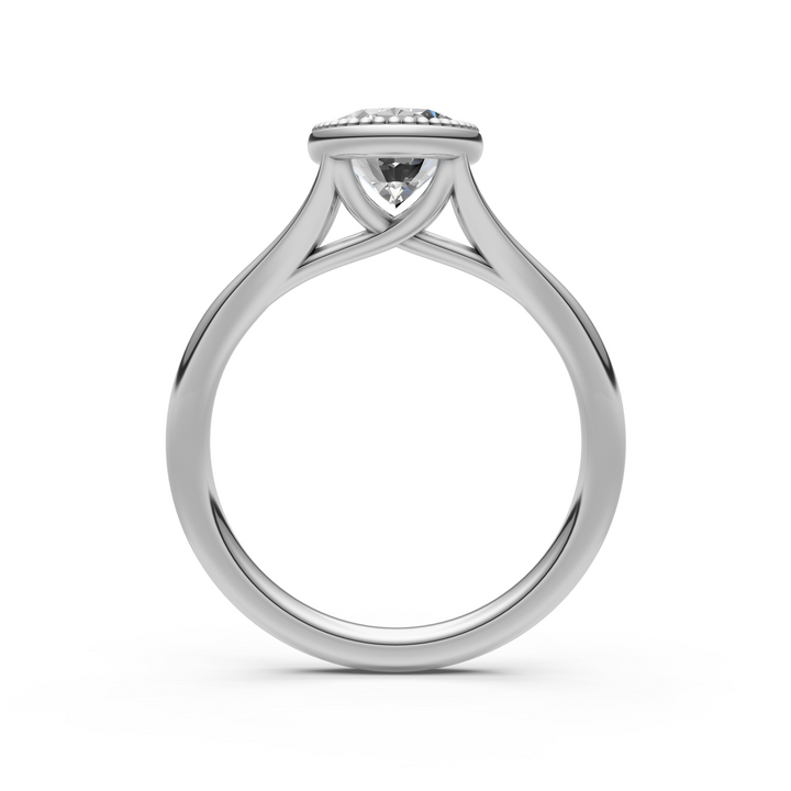 Liana Oval Lab Created Diamond Bezel Engagement Ring