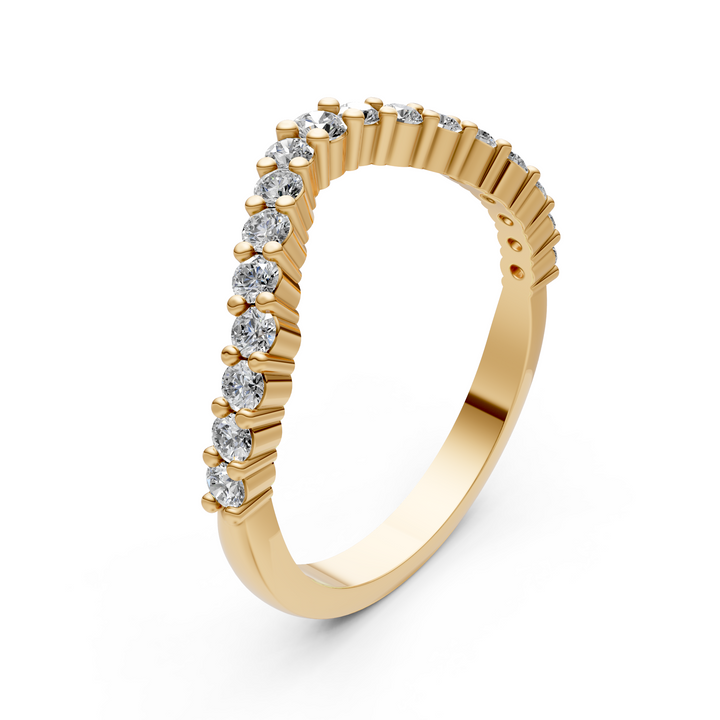 Alliance en diamants créés en laboratoire Erin