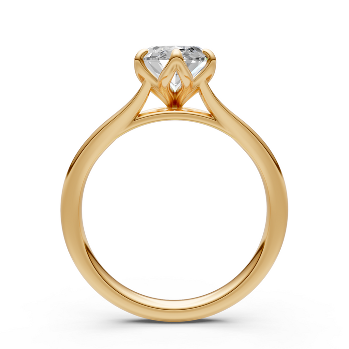 Bague de fiançailles Ray allongée taille coussin avec diamants créés en laboratoire