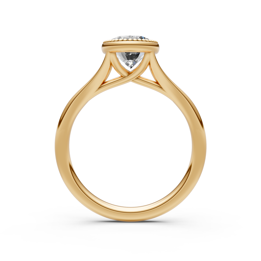 Liana Oval Lab Created Diamond Bezel Engagement Ring