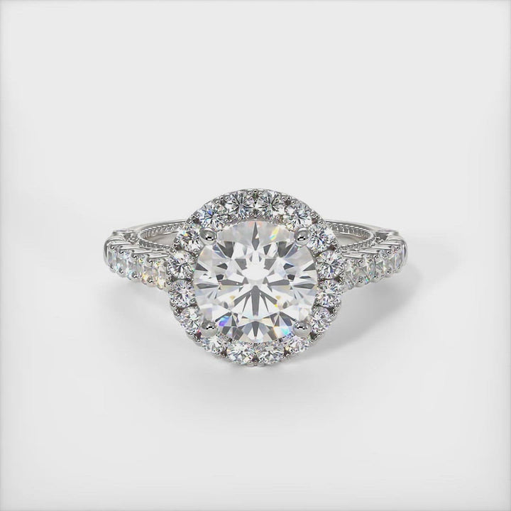 Sandy Round Moissanite Engagement Ring