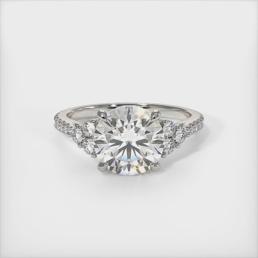 Olivia Round Moissanite Engagement Ring