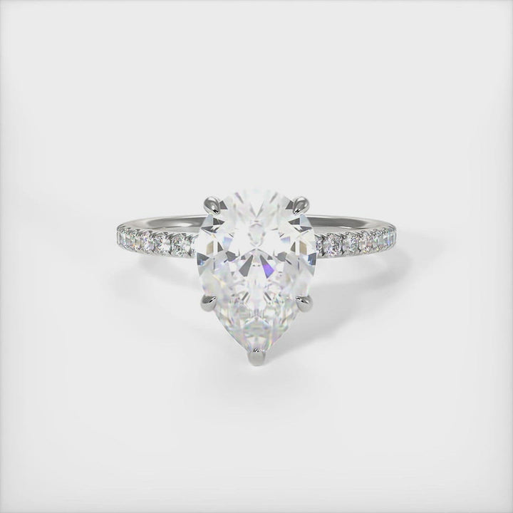 Valeria Pear Shape Moissanite Engagement Ring