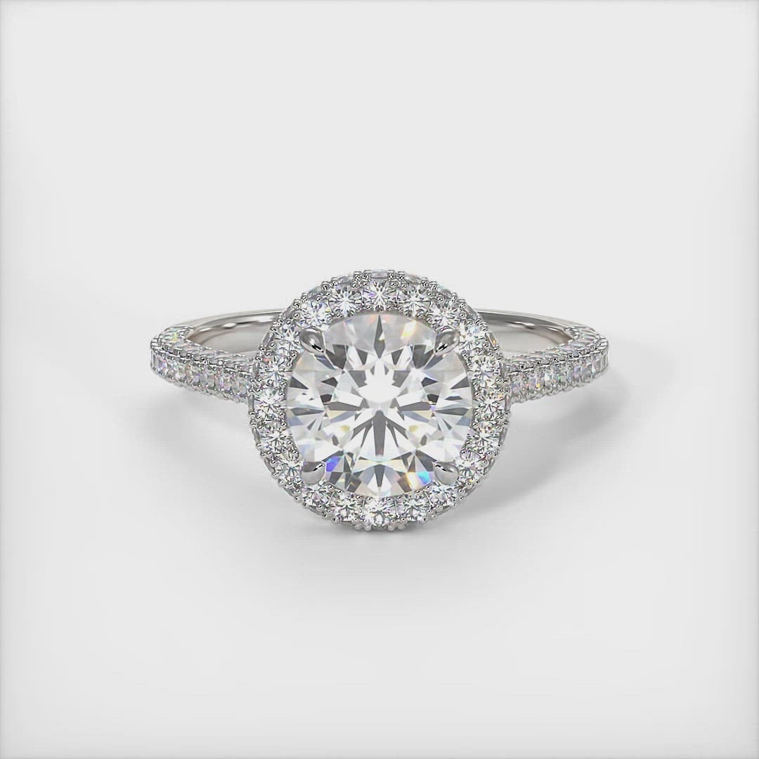 Tanya Round Moissanite Engagement Ring
