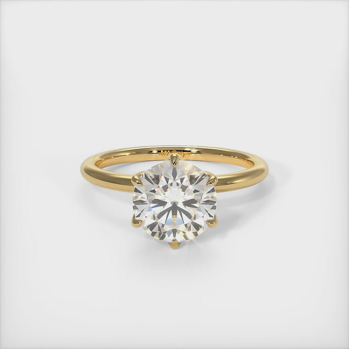 Ryan Round Moissanite Collar Engagement Ring