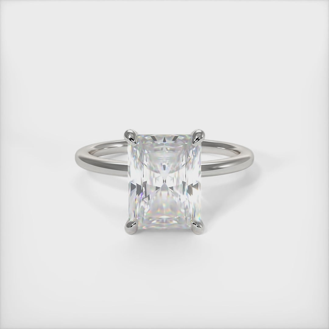 Eden Radiant/Emerald Moissanite  Engagement Ring