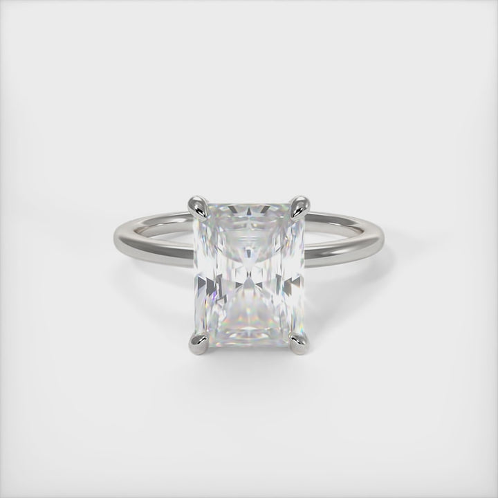 Eden Radiant/Emerald Moissanite  Engagement Ring