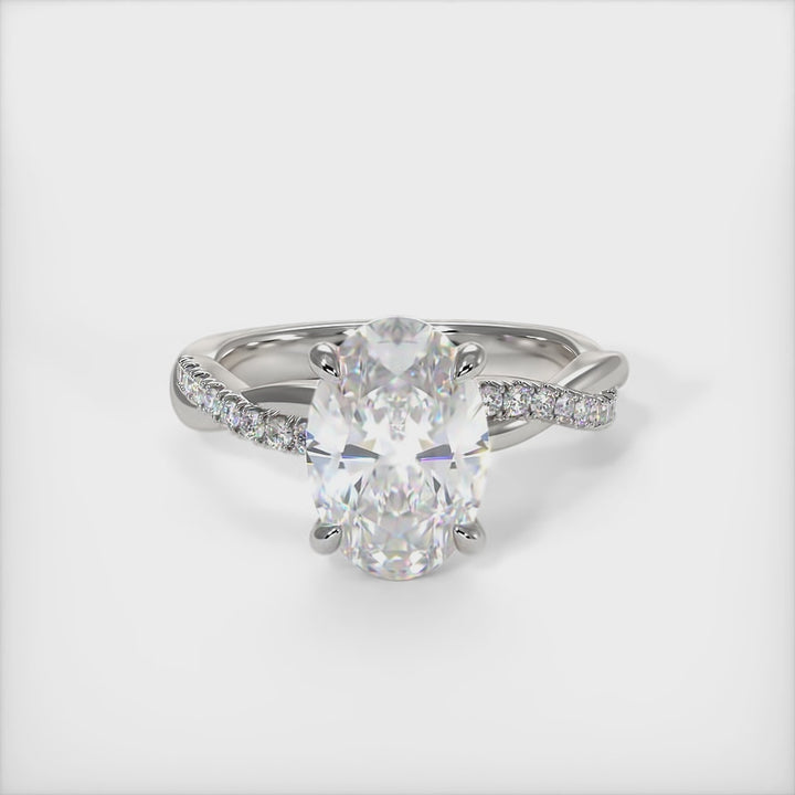 Claudia Oval Moissanite  Engagement Ring