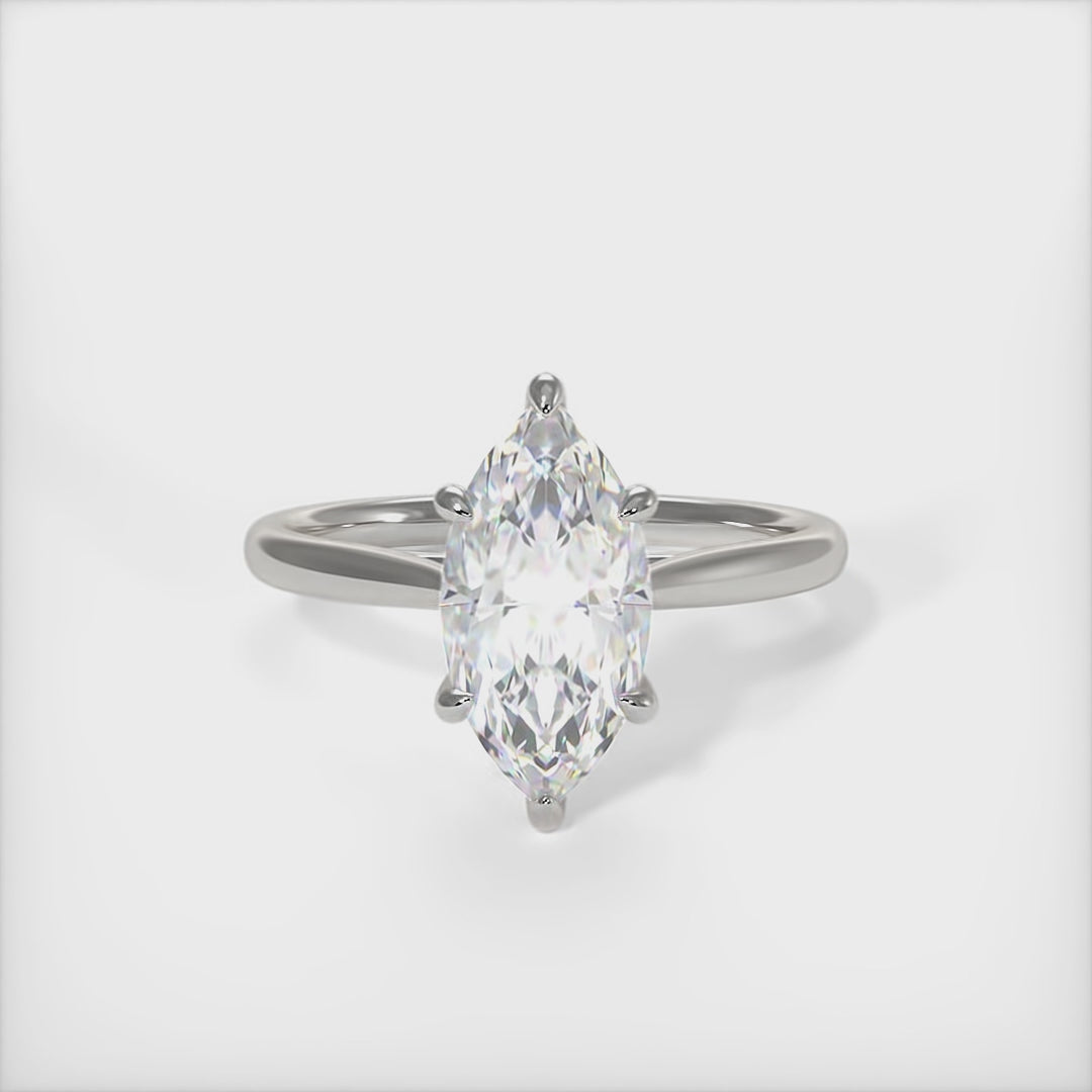 Chloe Marquise Moissanite  Engagement Ring