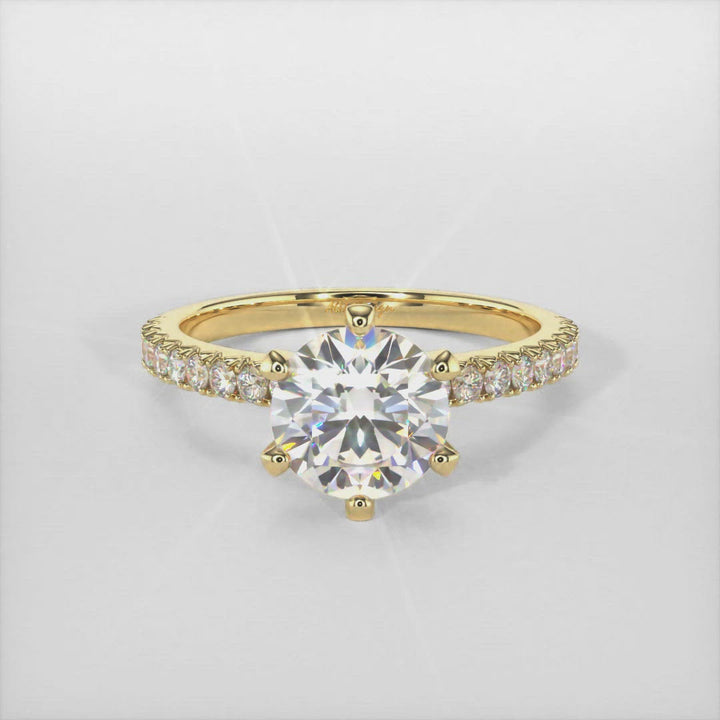Fiona  Round Moissanite Engagement Ring