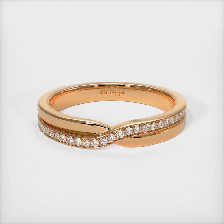 Sharon Twisted Diamond Wedding Band