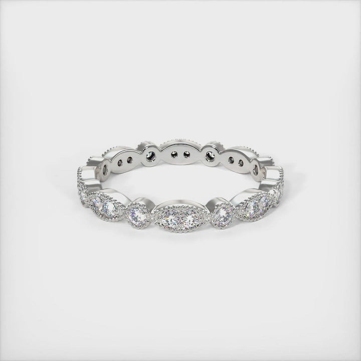 Lena Round Lab-created Diamonds Eternity Wedding Band