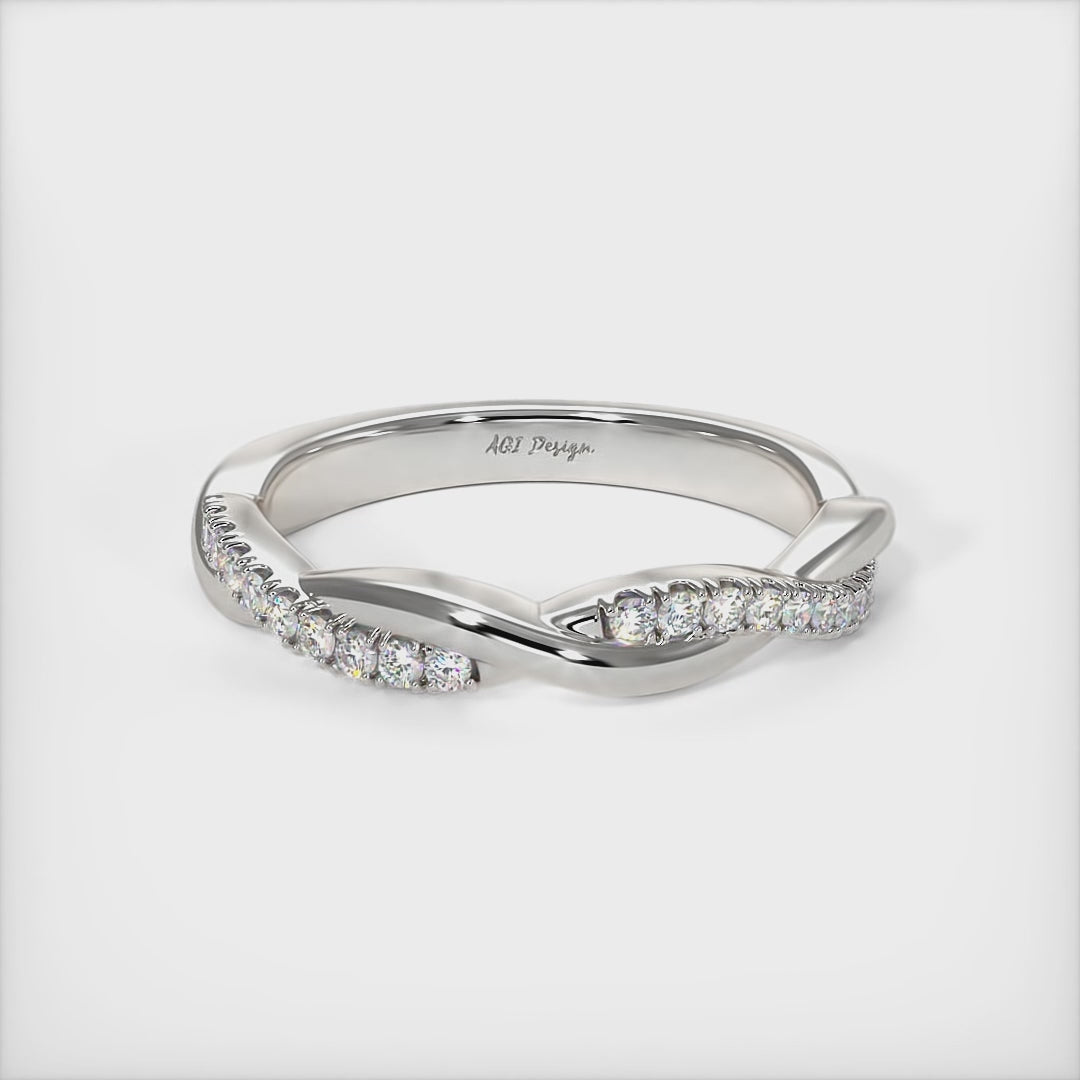 Claudia Twisted Lab-Created Diamonds Wedding Band