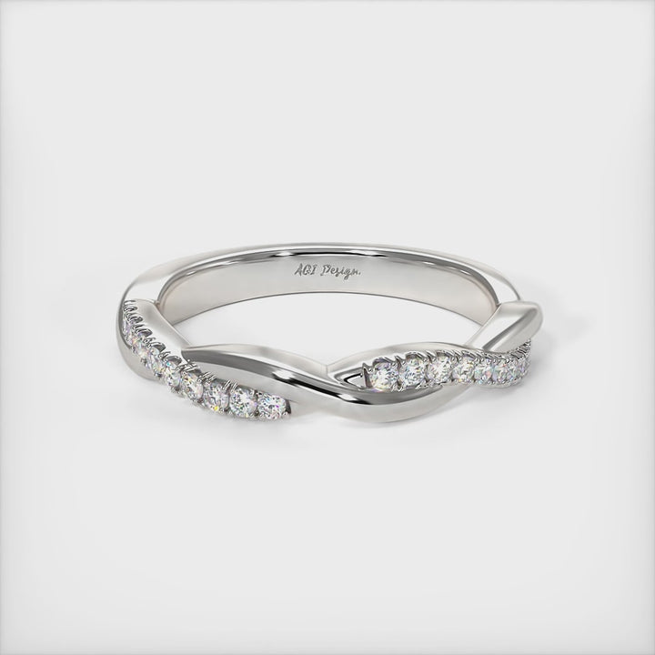 Claudia Twisted Lab-Created Diamonds Wedding Band