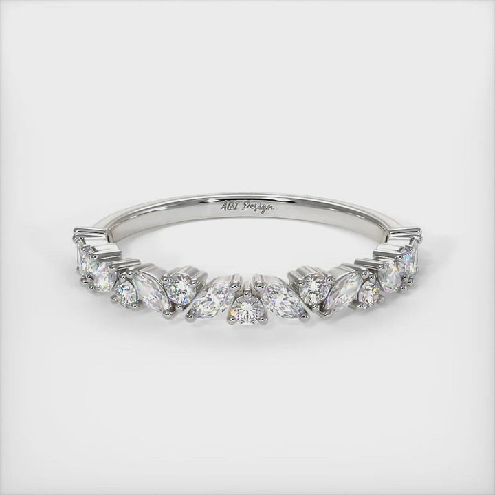 Agnes Lab-Created Diamonds Wedding Band