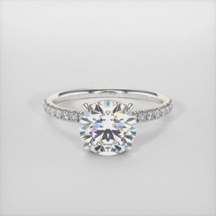 Abby Round Moissanite Engagement Ring