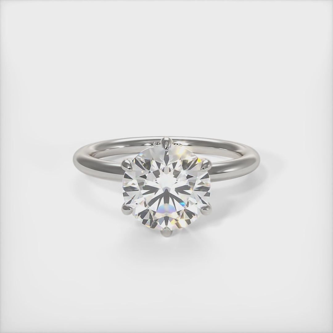 Luise Round Moissanite Engagement Ring